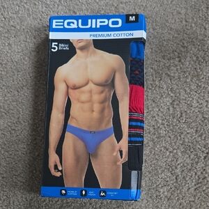 Men's Premium Cotton Bikini Briefs - Blue and Red